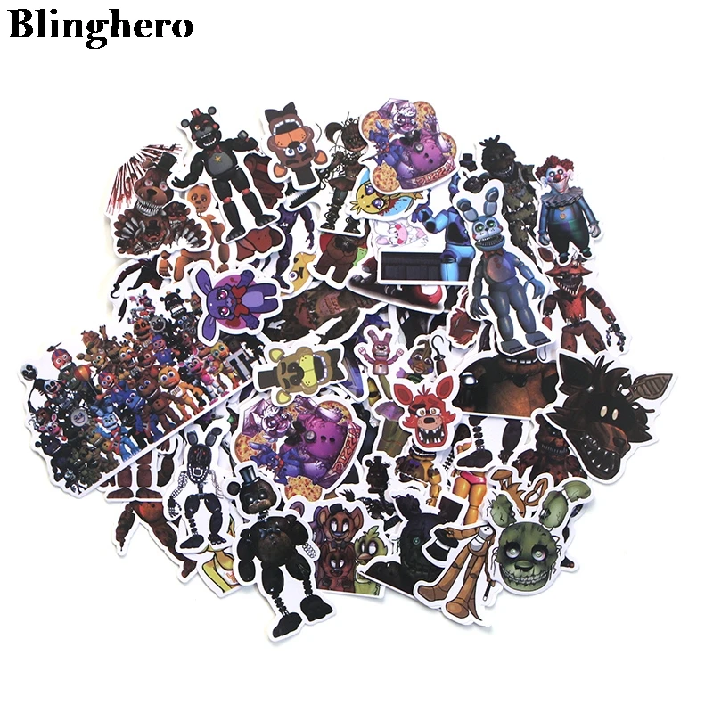 

Blinghero 58 pcs Skateboard Horror Bear Waterproof Sticker For Luggage Car Guaitar Skateboard Phone Laptop Bicycle ZC0112