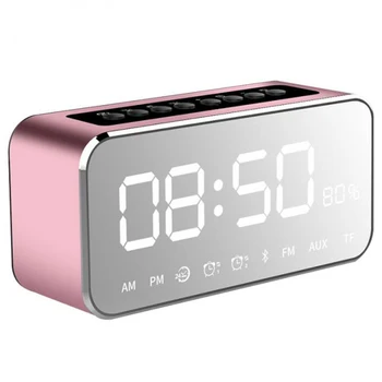 

Portable MP3 Player Mirror Led Stereo Speakers Bluetooth Speaker With FM Radio Time Alarm Clock