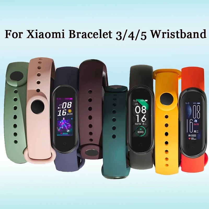 Ремешок силиконовый для Xiaomi Band 6 5 Mi сменный браслет из ТПУ Amazfit band цвета |