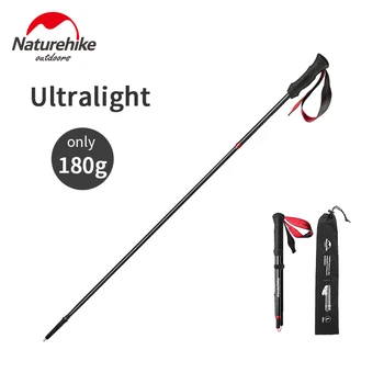 

Naturehike 4-Section Folding Trekking Pole Ultralight Carbon Fiber Aluminum Alloy Walking Stick Hiking Climbing Equipment