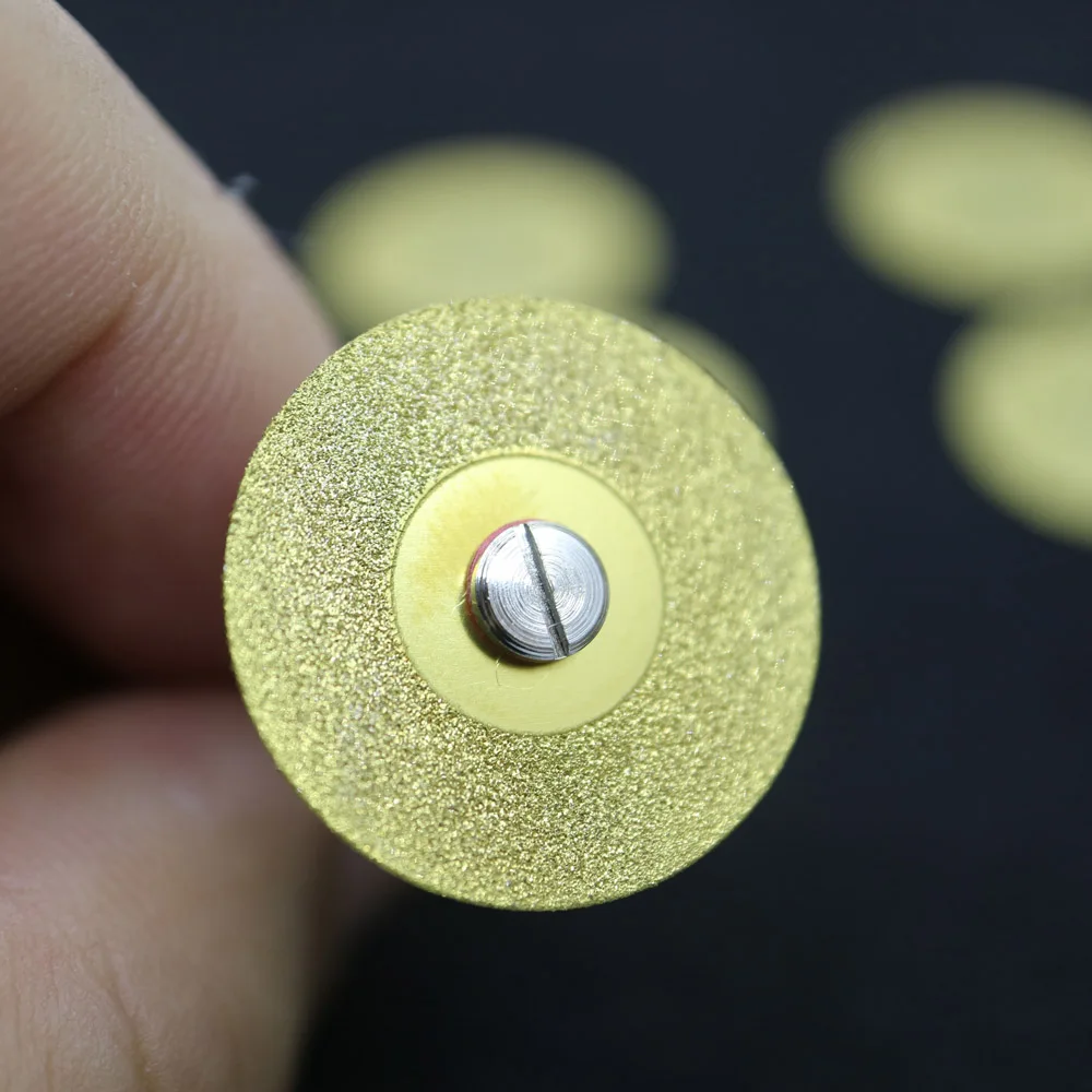 5pcs dental lab Diamond Cutting Discs Titanium Coating Cut Wheel Set For Rotary Tool 22*0.45mm