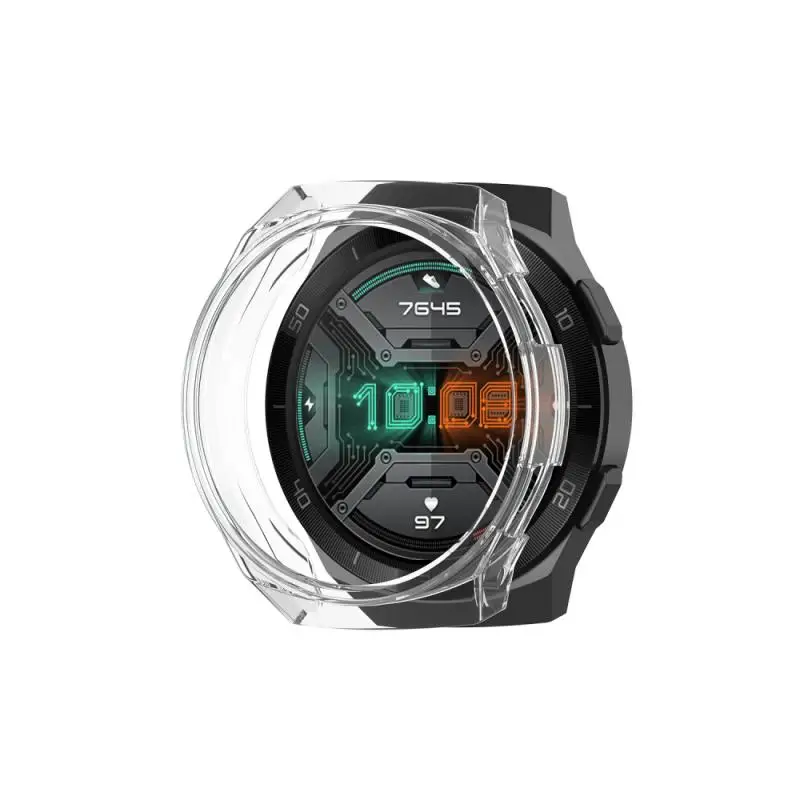 TPU Slim Smart Watch Protective Case Cover For HUAWEI Watch GT 2e Smart Watch Transparent Anti-fall Multi-color Protective Frame