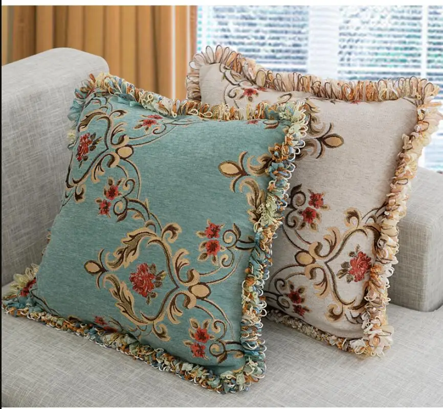 Embroidered Flower grade Pillow Cover Home Decorate Pillow Case Office