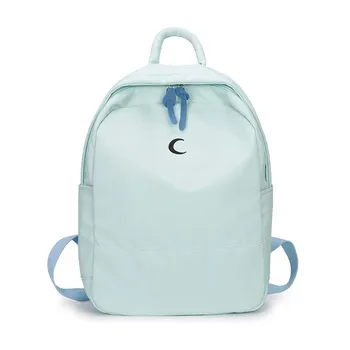 

Moon Embroidery Candy Color Canvas Women Casual Backpack Sweet Girls School Bags Laptop Bagpack mochilas mujer