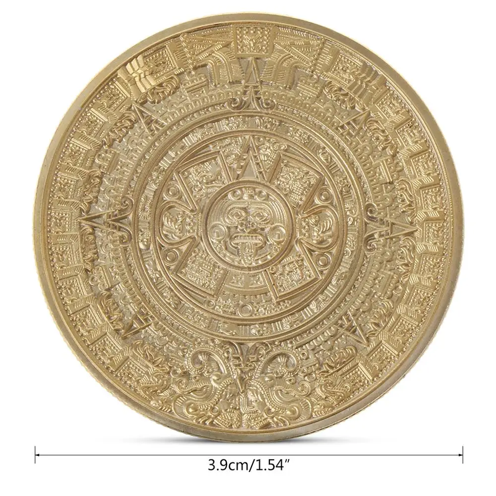 Позолоченная монета Maya Мехико Майя календарь с предсказаниями антикварная сувенирная монета винтажная польская монета коллекционные подарки