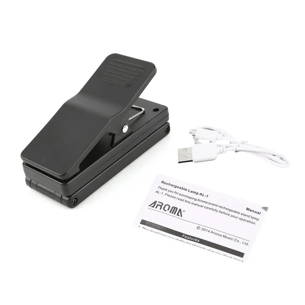 

AL-01 Clip-on Rechargeable Music Stand Lamp for Guitar Piano LED Stage Light USB Charge Guitar Accessories Hot