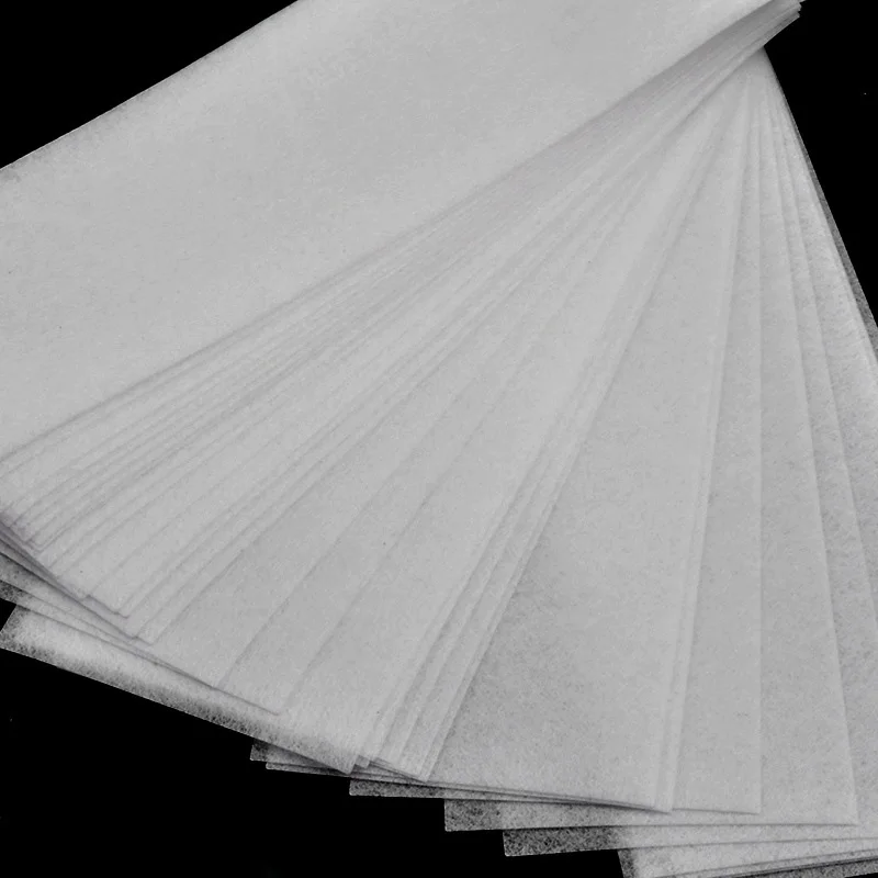 Depilatory Wax Strip Paper Hair Removal Wax Hair Removal Tool Beauty Wax 100 Pcs Nonwoven Wax Paper Neck Arm Leg Face Body Hair Removal Epilator Beauty Salon