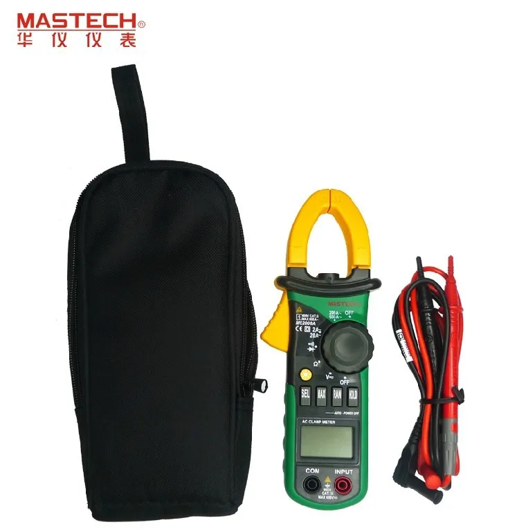 Mastech MS2008A цифровой AC клещи 600A Amper зажим мультиметр Подсветка удержания данных Диод Непрерывность тест