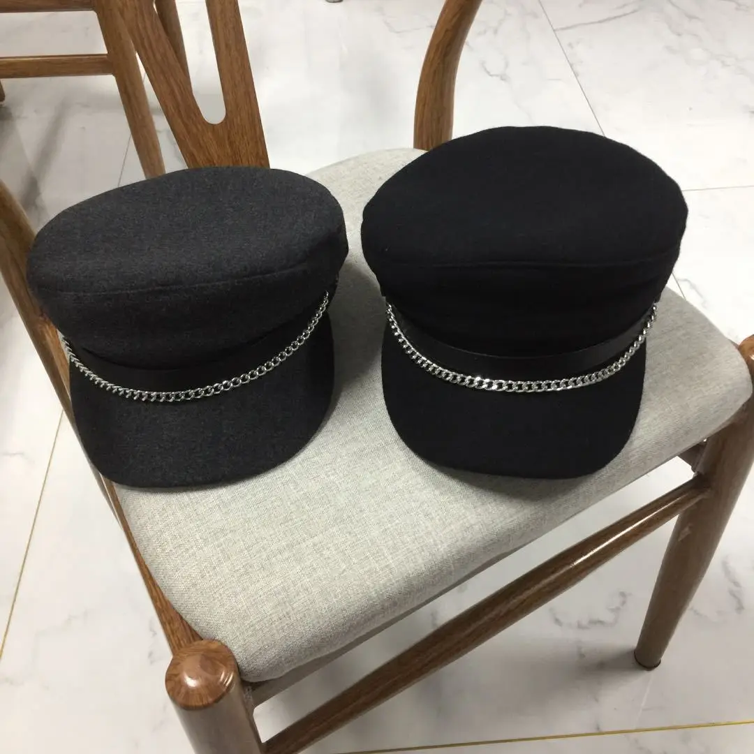 Берет, женская модная шапка из искусственной кожи, берет, шапка для девочки, Осень-зима, Ретро стиль, s