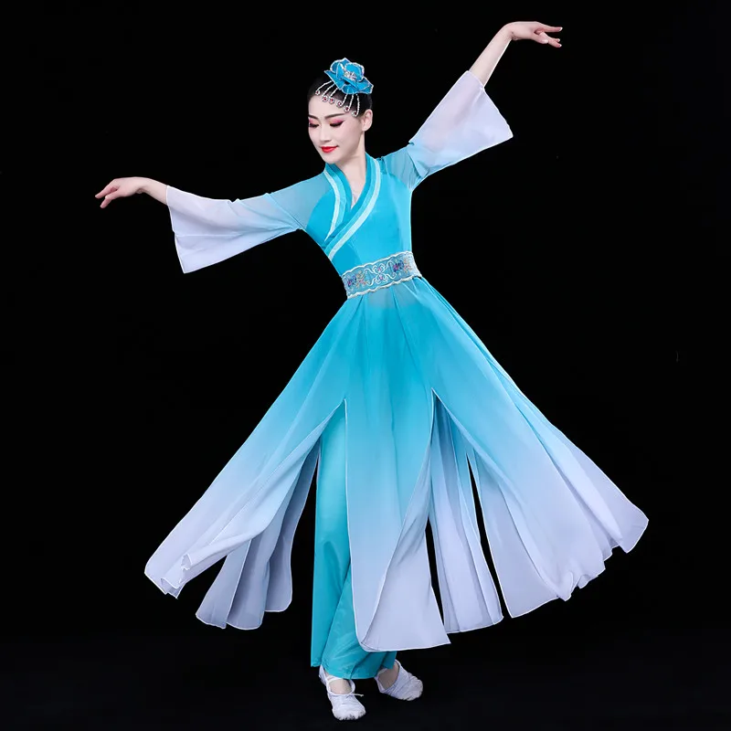Для женщин косплей костюм феи Hanfu одежда Китайский традиционный Древний платье Танцы этап ткань Классический народный Танцевальный костюм