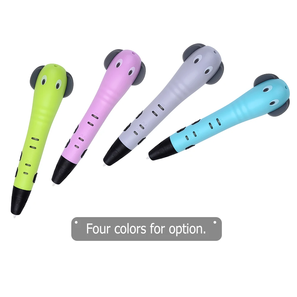 Multifunctional Intelligent 3D Drawing Printing Printer Pen with PLA Filament Refills Cartoon Image Gifts for Kids Children DIY
