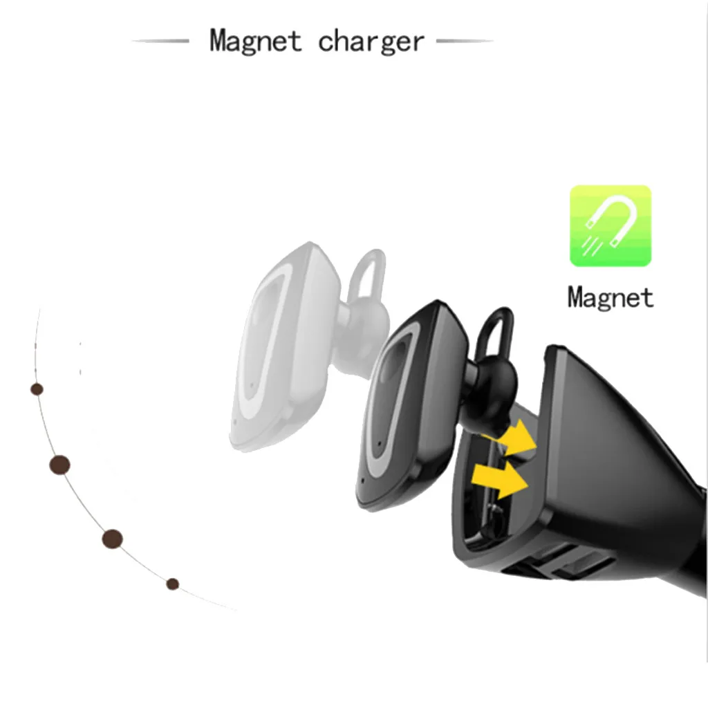 Portable Dual Use One To Two USB Car Kit Charger Handsfree BT 5 0 Headphones Car Charger Adapter Cigarette Lighter Power