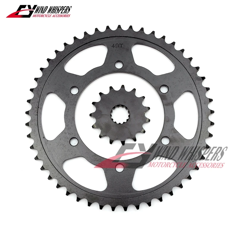 Motorcycle Front & Rear Sprockets For Kawasaki ZZR400 ZZR 400 (530) 49T/15T