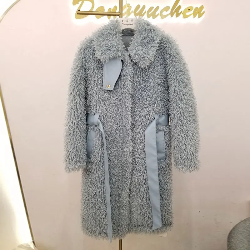 Осенне-зимнее пальто женская одежда винтажное меховое пальто женское 30% шерстяная куртка из овечьей шерсти Abrigo Mujer шерстяное пальто Меховая куртка