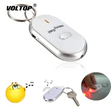 1pcs Car Keychain LED Finder Locator Find Lost Keys Chain Keychain Whistle Sound Control Key Ring white smart finder key locator anti lost keys chain keychain whistle sound control with led light wholesale