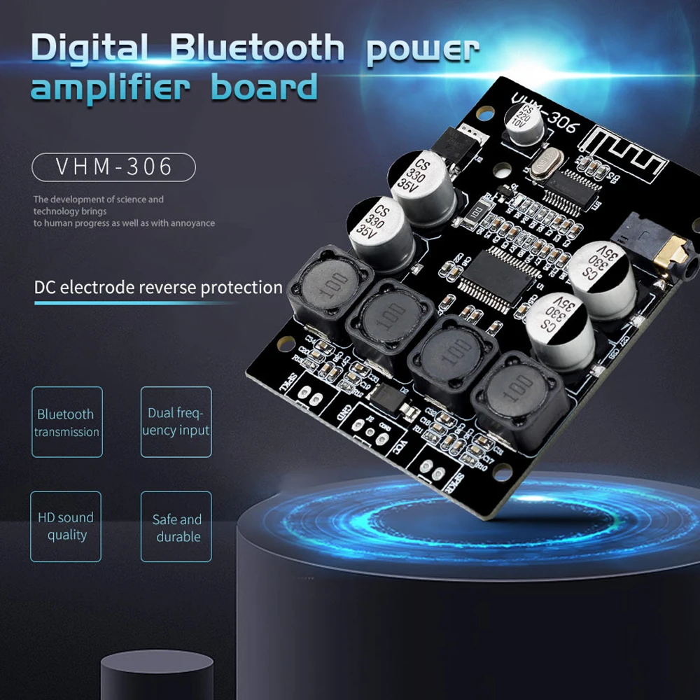 DIDIHOU TPA3116 сабвуферный усилитель плата 2,1 канала высокой мощности Bluetooth 4,2 аудио усилитель плата DC12V-24V 2x50 Вт+ 100 Вт