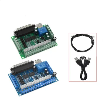 

Upgraded 5 Axis CNC Interface Adapter Breakout Board for Stepper Motor Driver Mach3 +USB Cable hot sale and LPT Cable