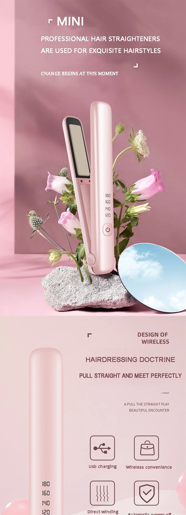 Alisador de Cabelo Ajuste de Temperatura Ferramenta de Estilo Quatro-engrenagem Cerâmica Turmalina Ionic Flat Iron Ampliar Painel Profissional 20 Alisador de cabelo quatro-engrenagem ajuste de temperatura