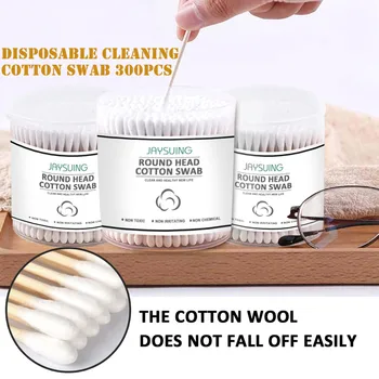 

300PCS Disposable Cleaning Sanitary Swab High Quality Double Head Cotton Stick Disposable Cotton Swab A22#30