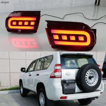 

CSCSNL 2PCS LED Reflector Rear Fog Lamp Fog Light Brake light turn signal For Toyota Land Cruiser Prado LC150 2010-2019