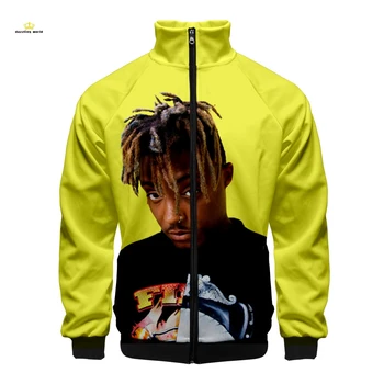 

Juice wrld High collar jacket 3D prited Zipper Sweatshirt Casual Hoodies Fashionable clothes Streetwear turtleneck jackets men
