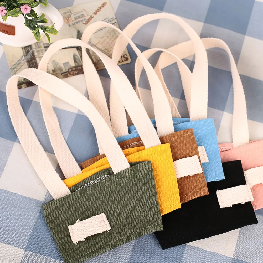 Холщовый мешок для напитков мультфильм чашка мешок бутылка воды подарок удобная сумка чай пакет Кофе Кухня молоко