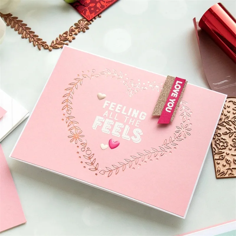 

Heart Love Shape Angels' Wings Metal Cutting Dies Scrapbooking Album Paper DIY Card decoration Craft Embossing Die Cuts 2019