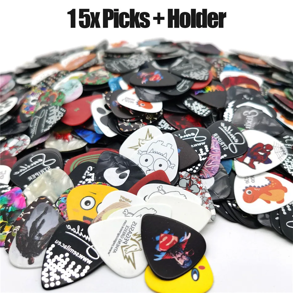 50 Stks/set Gitaar Pick Akoestische Muziek Picks Guitar Plectrums Unique Guitar Modern Gift For Bass,Electric & Acoustic Guitars