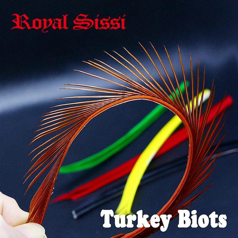 

Royal Sissi 5packs set Turkey Biots long barbs fly tying turkey quills dry fly emerger quill body tying materials wingcase tail