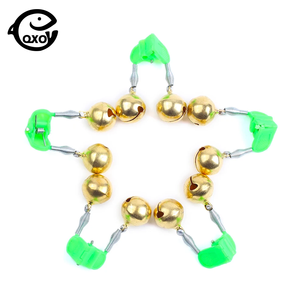 Cloches métal morsure poisson QXO 2 pièces - accessoires pêche 5.5cm clip sur canne alarme