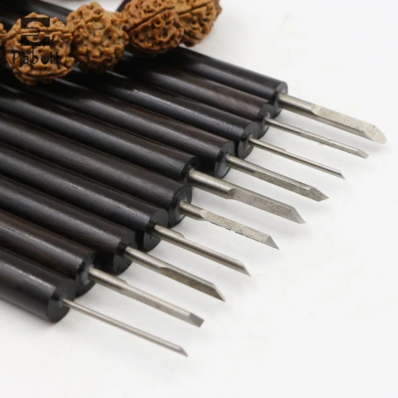 

HRC 62-64 Woodcraft Walnut Micro Carving Knife Set Olive Carving Knife Nut-carving Handwork Cutting Wood Carving Tools