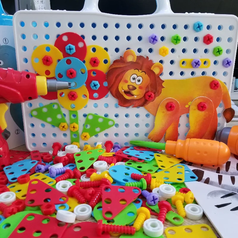 

Children Twist Screw Toy Manual Splittable Handling Nut Electric Drill Toolbox GIRL'S And BOY'S Educational Assembled Combinatio