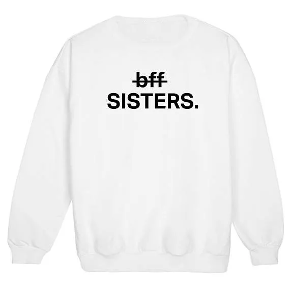 Bff sisters Толстовка женские модные повседневные Пуловеры tumblr Harajuku уличная негабаритная толстовка женская одежда Топы Осень