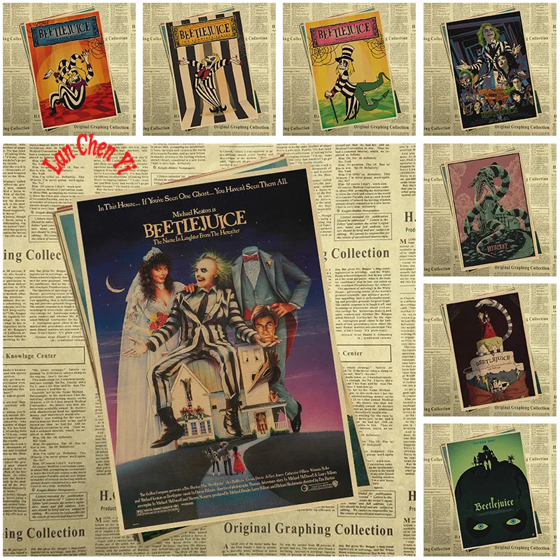 

Classic horror movie Kraft paper poster Wall Sticker Home Bar Art Posters Decor