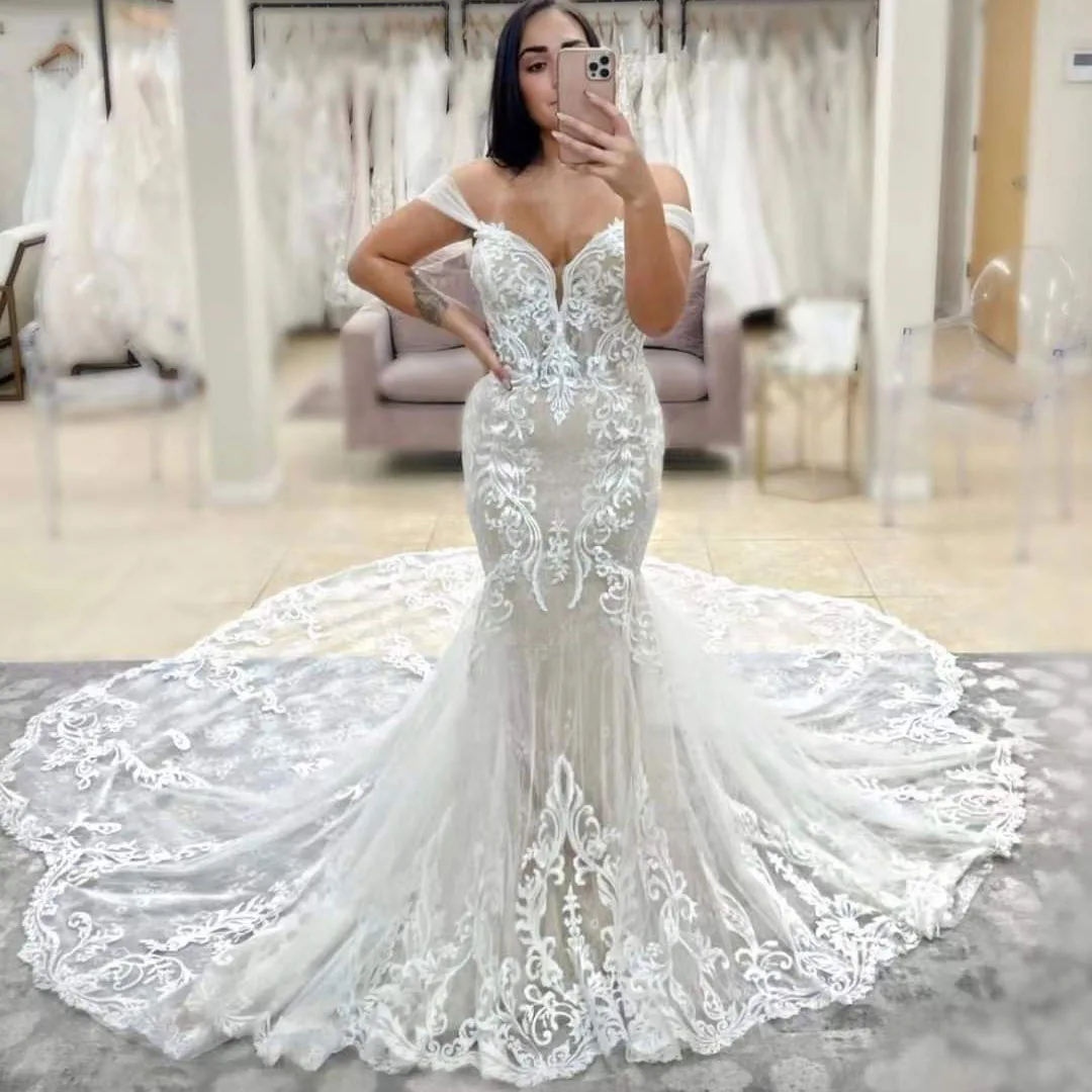Mermaid Wedding Dress Appliques 