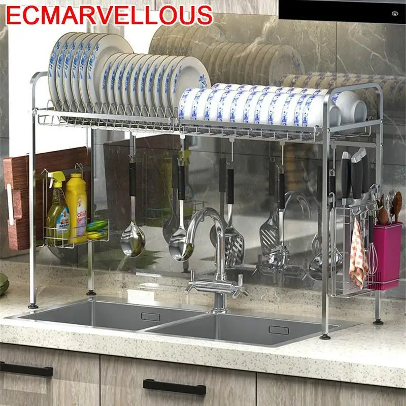 

Etagere Kuchnia Fridge Dish Drainer Cosas De Organizer Stainless Steel Cuisine Mutfak Cozinha Cocina Organizador Kitchen Rack