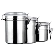 Посуда для хранения зерна Нержавеющая сталь Пряжка герметичная банка закуски гайка зерна бутылки бытовые влагостойкие банки для хранения