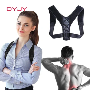 

DYJY Posture Corrector Adjustable Back Brace Shoulder Protector Belt Support for Men Women Gym Fitness Back Care Guard Strap
