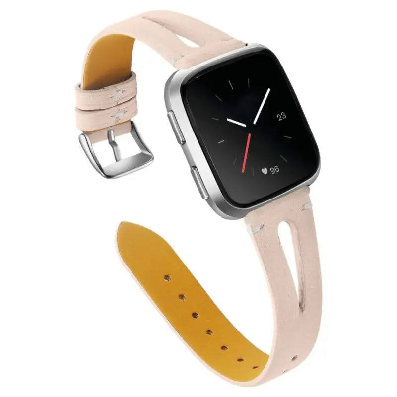 Браслет из натуральной кожи часы ремешок Замена для Fitbit Versa Lite Edition Smartwatch - Цвет: Color 7