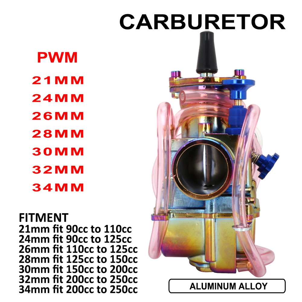 Универсальный мотоциклетный карбюратор Carburador для Keihin PWK ATV Suzuki Yamaha Honda power Jet 21 24 26 28 30 32 34 35 36 38 40 42 - Цвет: G