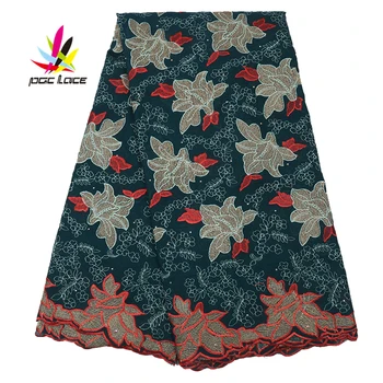 

Swiss Lace Fabric for Men Embroidered Mesh Latest High Quality African Lace Flower Embroidery Gown Wedding Swiss AMY2778B