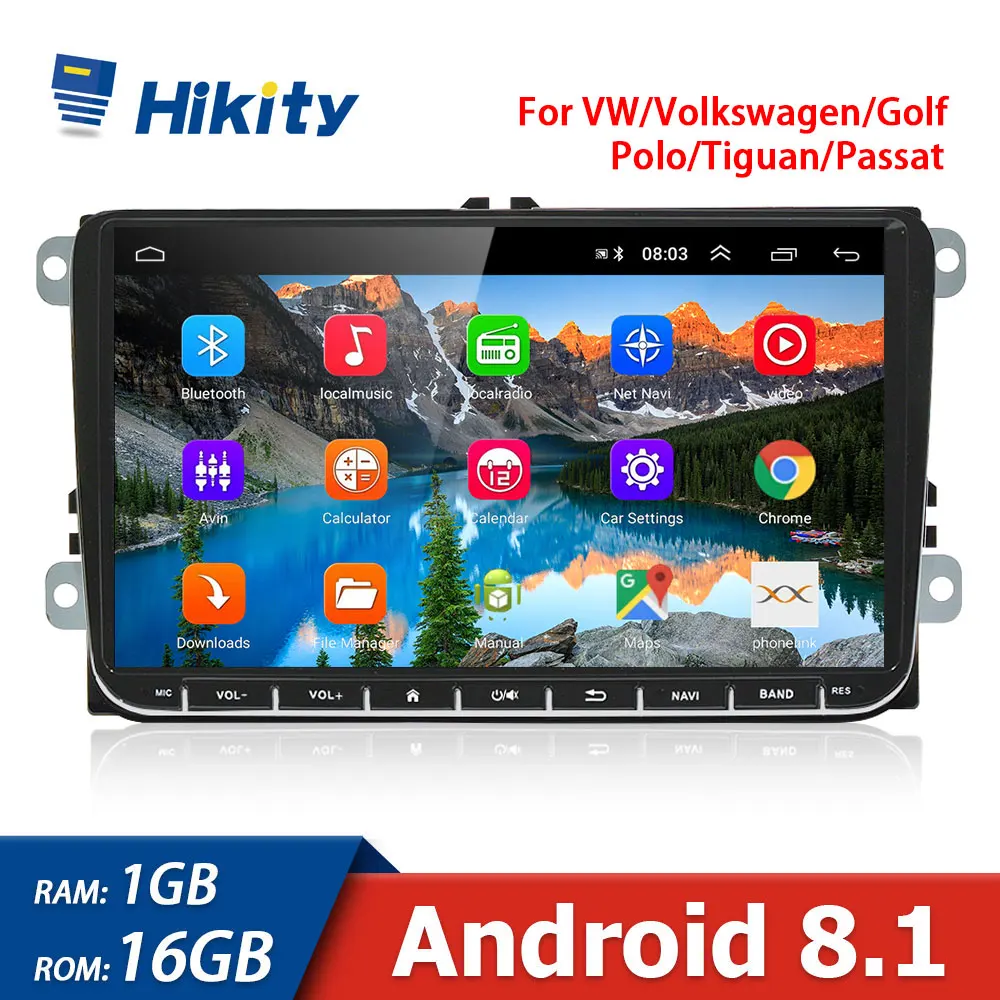 Автомагнитола Hikity 2 Din мультимедийный проигрыватель с 9 "экраном Android 8 1 для
