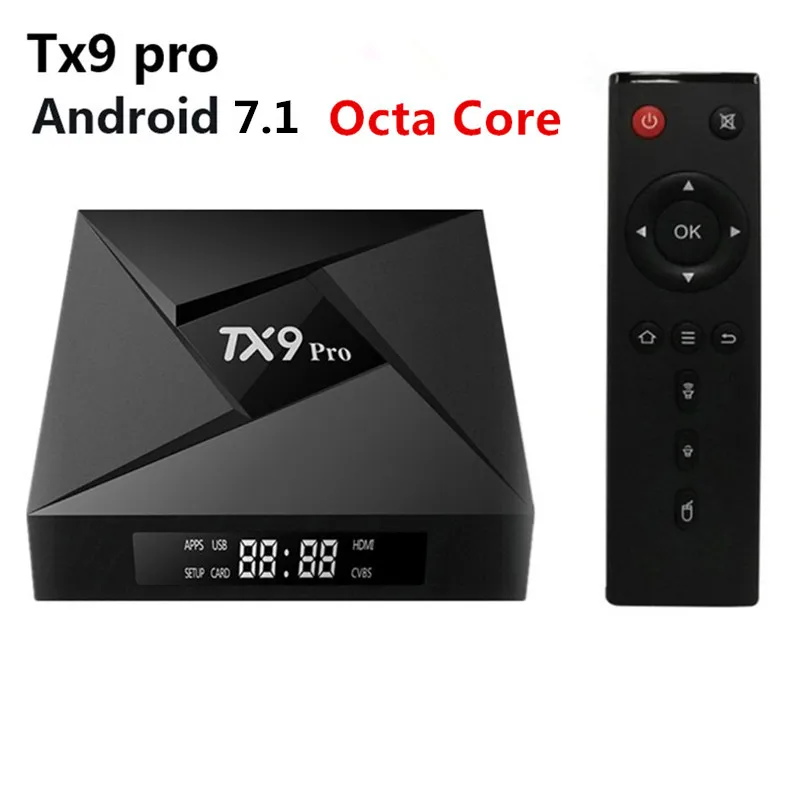 TX9 PRO Box Amlogic S912 телеприставка Восьмиядерный Android 7,1 ТВ приставка 3 ГБ 32 ГБ 2,4G/5G WiFi Bluetooth 4,1 4K медиаплеер