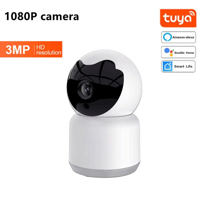 1080P IP Камера безопасности Tuya Smart Беспроводной 3MP видеонаблюдения ИК Ночное