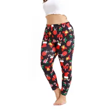 Рождественские женские леггинсы размера плюс, рождественские леггинсы с принтом конфет, женские зимние леггинсы, женская одежда, джеггинсы D30