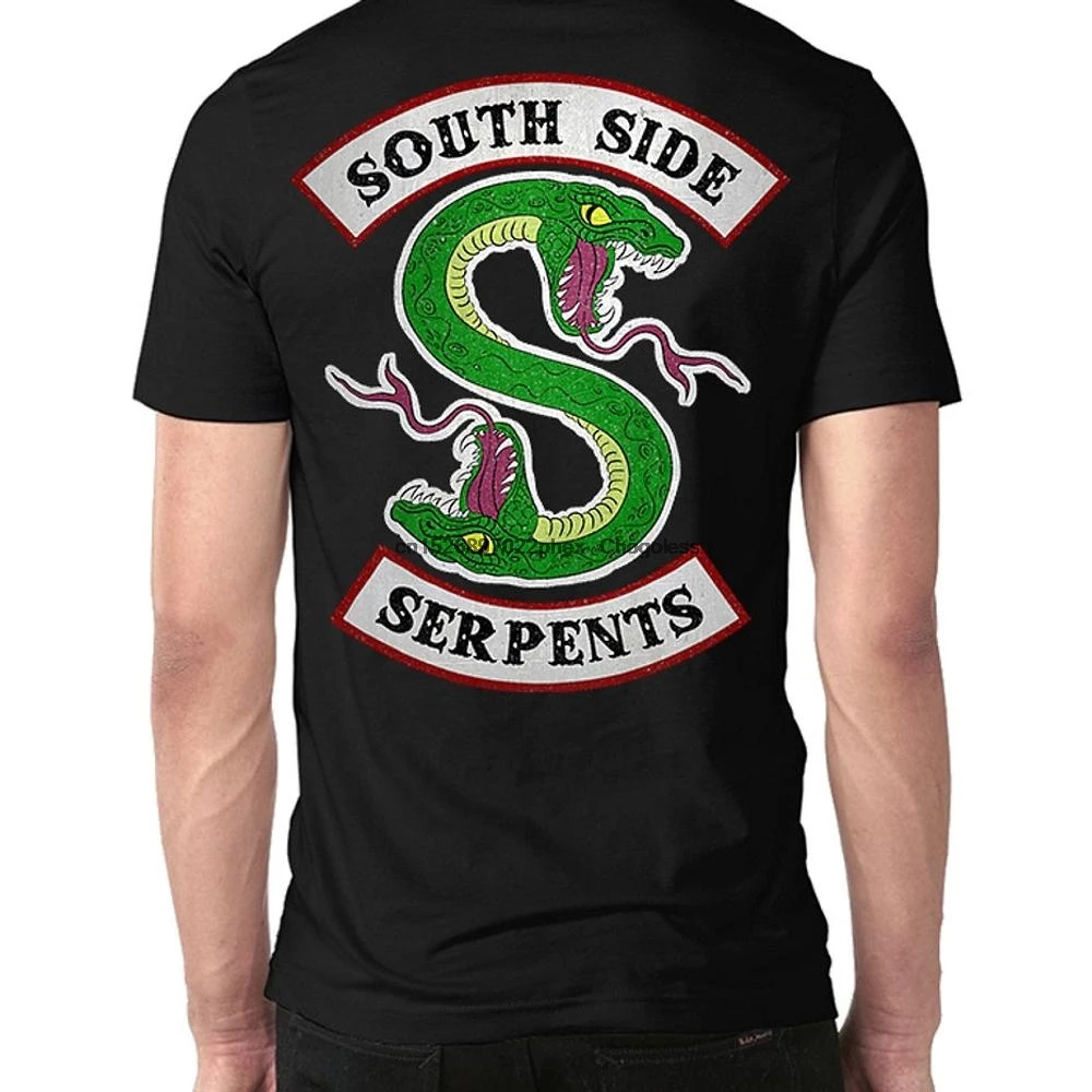 Футболка Riverdale South Side Serpents футболка Высококачественная хлопковая размеры для