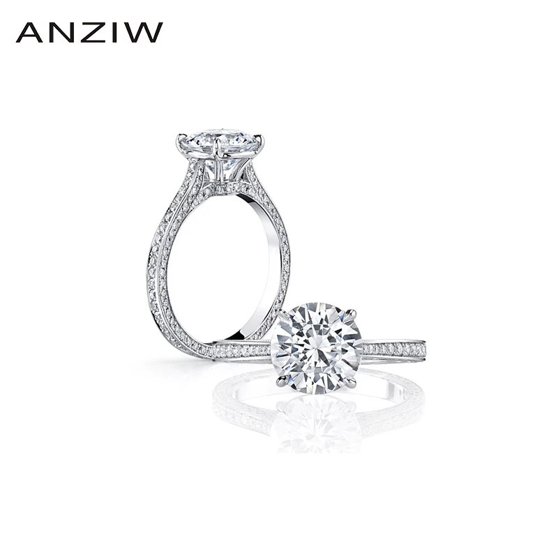 Кольцо женское из серебра 925 пробы 3 карата|engagement ring|925 sterling silversterling silver |