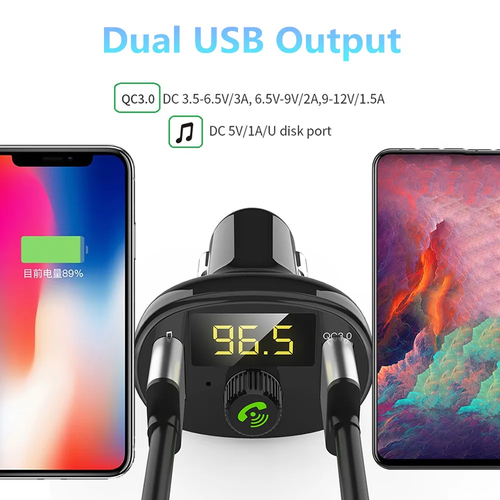 Автомобильное зарядное устройство с двумя USB портами 30 Вт 5 А|Наклейки на