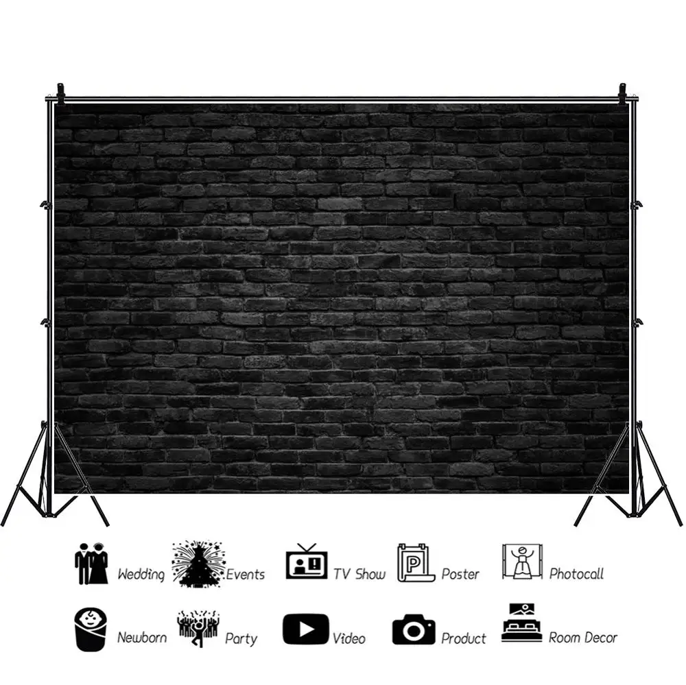 Yeele Темный гранж кирпичная стена новорожденный портретный Фотофон заказной