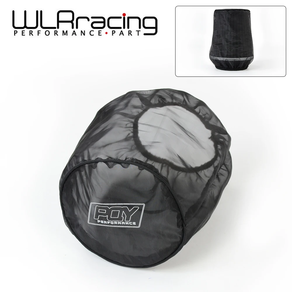

Universal Air Filter Protective Cover Waterproof Oilproof Dustproof for Cylindrical High Flow Air Intake Filters Black WLR-AIB01